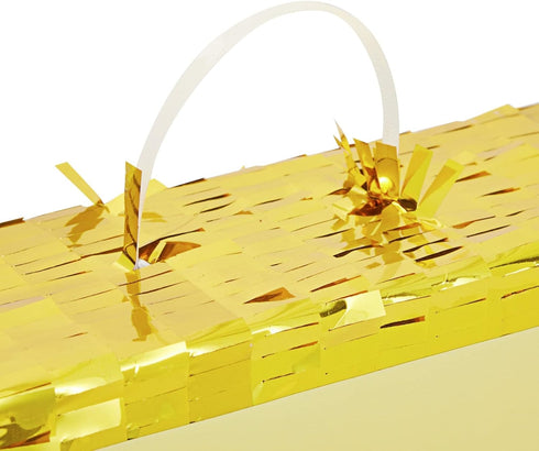 Gold Foil Number 5 Pinata for 5th Birthday Party Decorations, Centerpieces, Anniversary Celebrations (Small, 15.5 x