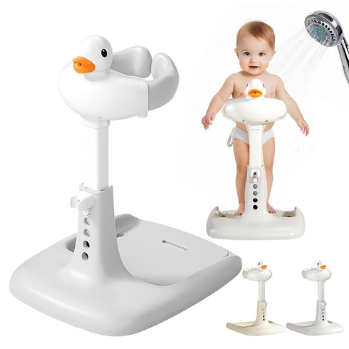 Haibinsuo 8-Claw Baby Shower Rack, 45-63cm Adjustable Height Baby Bathtub Stand with Anti-Slip