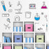 BIBITIME Science Laboratory Wall Decals - Vinyl Chemical Element Tool Stickers for Classroom Decor