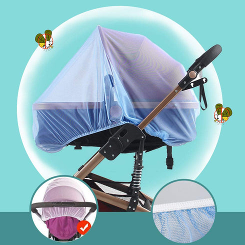 Durable Baby Stroller Mosquito Net (2 Pack) - Perfect Bug Net for Strollers, Bassinets, and Playards