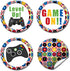Game On! Video Gamer Birthday Party Kiss Sticker Labels, 300 Circle Stickers by AmandaCreation