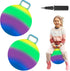 Poen 2 Pcs Hopper Ball - Jumping Hopping Ball with Air Pump for Kids, Bouncy Ball for Boys Girls Exercise and Games