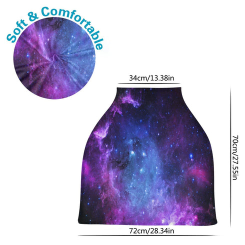 Bolaz Nursing Cover Universe Galaxy Nebula Space Breastfeeding Soft Carseat Canopy Multi Use for Baby Car Seat Covers