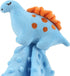 CREVENT Cozy Plush Baby Security Blanket Loveys | Blue Dinosaur with Minky Dot Front & Sherpa Backing for Boys