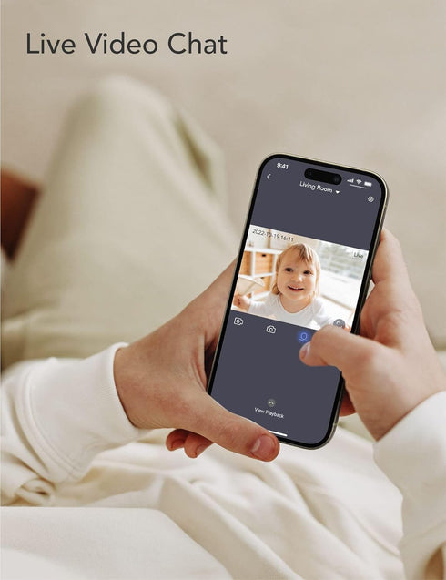 nooie Baby Monitor with Camera and Audio, WiFi Smartphone Baby Monitor, 1080P HD Night Vision, Two-Way Audio, SD or
