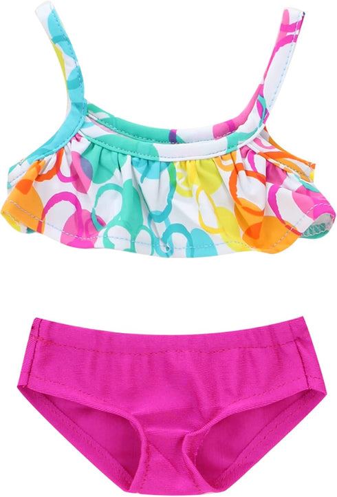 Sophia's Bubble Bikini and Beach Accessories Set, 5 Piece Set for 18" Dolls, Includes Bodyboard and Water Bottle