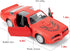 1:36 Compatible Pontiac Firebird Trans Am Toy Car, Diecast Pull Back Model, Doors Open, Gift (Red)