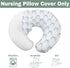 Blue Bows Ribbon Baby Nursing Pillow Covers for Boy Girl Pastel Blue Ribbons Nursing Pillow Slipcovers