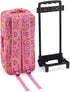 14 Inch Backpack 14" 15" Emily Rose Doll Travel Carrier - Pink Hearts Design with Wheeled Trolley, Removable Bed