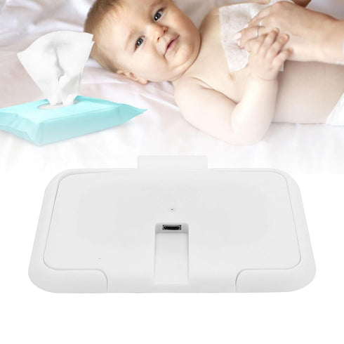 Buachois Baby Wet Wipes Warmer, USB Wipes Heater, Constant Temperature Portable Large Capacity Paper Dispenser, Fast
