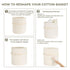 17'' 16'' CherryNow Extra Large Woven Storage Baskets x Cotton Rope Decorative Hamper for Magazine, Toys, Blankets