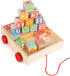 1-3, Set 30 1.65" Joqutoys Wooden Building Blocks for Toddlers Large Wood Baby Stacking Blocks for Kids, PCS Alphabet