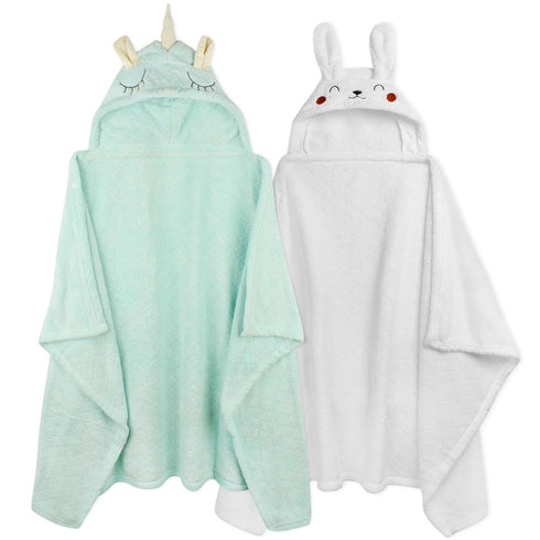 FUBANRAY 50 32 Inches 2 Pack Baby Bath Towels, x Large Toddler Bath Towel, Soft Absorbent Hooded Baby Towels for Babie