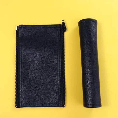 2 Pcs Baby Stroller Handle Cover, PU Leather Waterproof Protective Cases