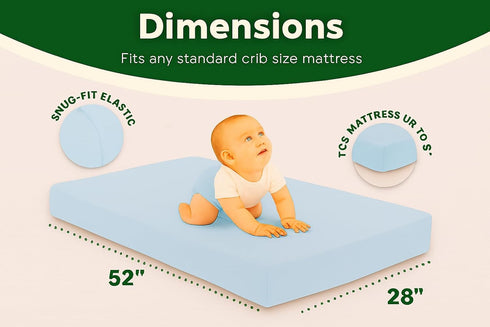 DREAMS OF HUGS 100% 28 52 Inches Extra Soft Muslin Fitted Crib Sheets Organic Cotton Baby Crib Sheets for Standard Crib