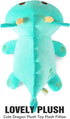 Onsoyours Chubby Dragon Stuffed Animal, Adorable Plushies Soft Huggable Plush Pillow for Kids (Cyan Dragon, 10")