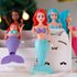 Mermaid Bath Toys for Toddlers Kids Girls - Princess Wind Up Tail Flap Floating Water Bathtub Toys, 6 Pack for Swimming