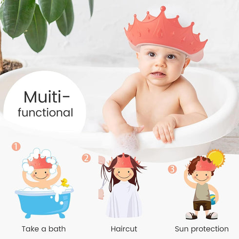 FUNUPUP Baby Shower Cap for Kids, Adjustable Toddler Hair Washing Shield Bathing Cap Baby Shower Visor Shampoo Cap