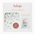 Set| 47in 47in| lulujo Birth Announcement Hat & Swaddle Blanket Unisex Softest Bamboo Muslin Baby Swaddle Blanket|