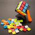 Speed Magic Cube 3x3 Build-on Brick, Smooth Turning Magic Cube Brain Teaser Puzzle and Building Bricks Toy