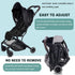 Waterproof Stroller Sun Cover, UV Protection Adjustable Buggy Sun Rain Shield, Blackout Canopy for Travel
