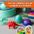 6 Pack 3 The Eggmazing Egg Decorator | Glow in the Dark Dinomazing Dinosaur Eggs | Refill | Eggs with Dinosaurs Inside