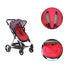 Universal Baby Stroller Cushion Seat Liner, Breathable Pram Pushchair Mat Pad, Solid Color (Red)