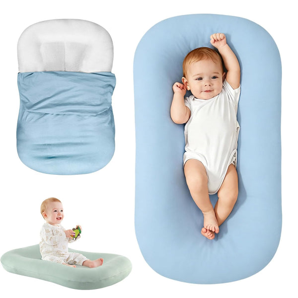 Baby Lounger Tummy Time Mat, Portable Infant Support Cushion for Home and