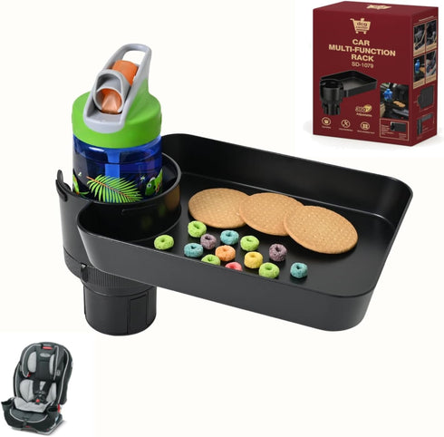 DCG Center Car Seat Tray for Kids, Adjustable Base Seat Tray, Car Seat Snack