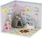Kisoy Dollhouse Miniature with Furniture Kit, DIY 3D Wooden House Kit with Dust Cover & LED (Pet Room)