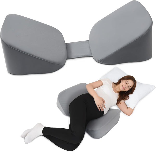 30Adjustable Pregnancy Pillow Portable Travel Maternity Pillow Wedge with Washable Cover, Relief