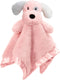 Puppy Baby Security Blanket for Toddler Infant Newborn Boys & Girls, Soft Lovey Stuffed Animal with Plush Fabric, Pink