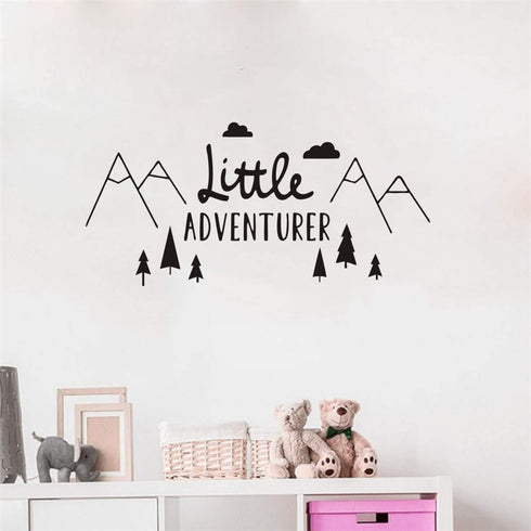 Tribal Mountain Adventure Wall Sticker - Removable Art Decal for Kids Room, Nursery, or Bedroom - Travel Mural QQ198