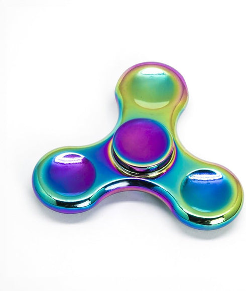 MAGTiMES Rainbow Fidget Spinner - Metal Stainless Steel Figit Hand Toy for Kids and Adult (Round)