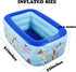51" 33" 21" Swimming Inflatable Kiddie Pool, x x Higher Kids Pool for Indoor or Outdoor, Ocean World Inflatable Bathtub