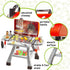 Barbecue Grill Toy Set, Kids BBQ Kitchen Playset with Smoke Sound Light Simulation for Interactive Pretend Play