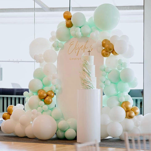 Pastel Mint Green Balloons Kit - 84pc: 5", 12", 18" Arch Garland for Happy Birthday, Baby Shower, Wedding Decorations