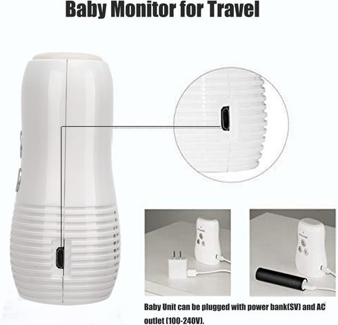 Digital Two Way Baby Audio Monitor with Noise Detection and Night Light (US Plug)