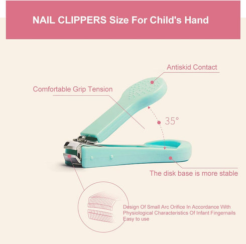 MADNP Set, 4-in-1 Baby Nail Clippers Baby Grooming Kit with Cute Case, Baby Manicure, Scissor, File & Tweezer | Baby