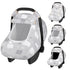 Windproof Baby Car Seat Cover, 3D Mink Dot Infant Car Seat Canopy