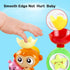G-WACK Bath Toys for Toddlers Age 1-3, Durable Interactive Water Toys with Strong Suction Cups - Pink Monkey Caterpillar