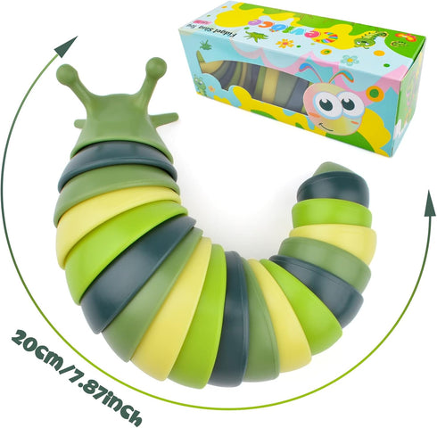 1 3+ Cevioce Easter Basket Stuffers Gifts for Toddler Kids Sensory Slug Fidget Toys, Fidget Slug Toys for Adult & Kid