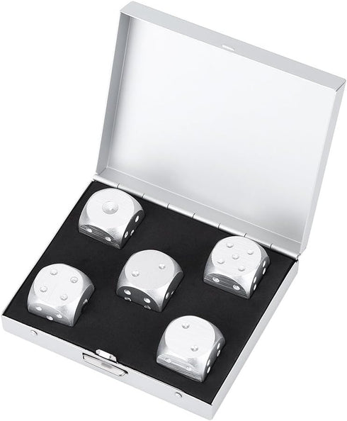Precision Aluminum Alloy Dice Solid Metal Dice Set Table Game Dice Poker