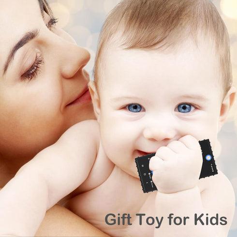 Baby Teether Cell Phone Toy, Soft Silicone Chew Toy with POP Pressable Key for Babies 0-12 Months