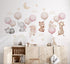Generic (Set2) Pink Balloons With Baby Animals Wall Decal - Cute Animal Sticker for Nursery Decor - Removable Kids Room