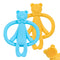 2 Pack Baby Teething Toys for 0-6 6-12 Months, Silicone Baby Bear