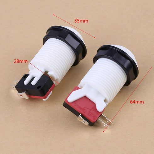 Arcade Button, 1P 2P Player Push Button DIY Kit for Arcade Joystick Games.