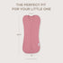 2 Pack 0-3 Comfy Cubs Swaddle Blanket Baby Girl Boy Easy Zipper Wrap Newborn Infant Sleep Sack (Small Months, Blush