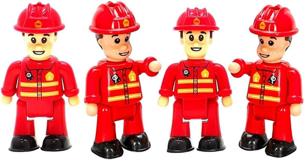 FUNERICA Toy Fireman Action Figures for Kids, Firefighter Figurines Community Helpers Toys for Fire Station Playset