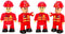 FUNERICA Toy Fireman Action Figures for Kids, Firefighter Figurines Community Helpers Toys for Fire Station Playset